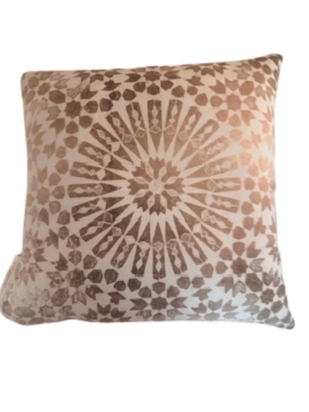 Gold Patterned Throw Pillow